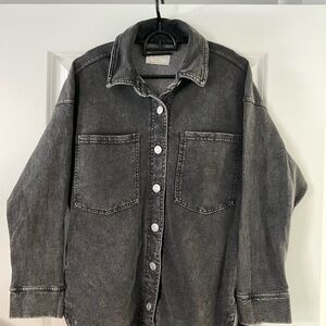 Z Supply Vintage Black Denim Jacket size XS